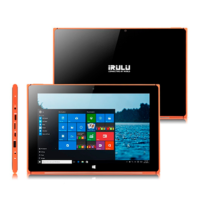 Distintas vistas de la tablet Irulu de 10 pulgadas con Windows 10