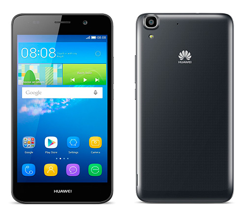 Vista Frontal y Trasera del SmartPhone Huawei Y6