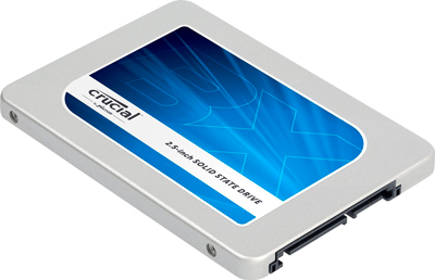 Vista ladeada del Disco Duro SSD Crucial BX200 de 960GB