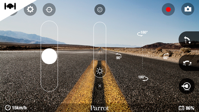 Aplicación para controlar el Minidrone Parrot dumping sumo