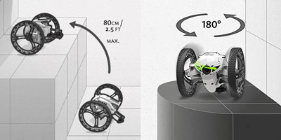 Giros y saltos que realiza el Minidrone Parrot jumping sumo 
