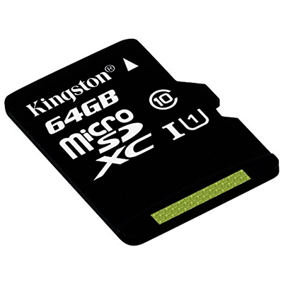 Tarjeta Kingston Micro SD de 64GB ladeada
