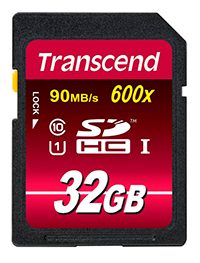 Tarjeta de memoria 32GB Transcend SDHC