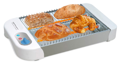 Tostador Orbegozo horizontal en funcionamiento