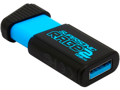Vista cerrada del pendrive Patriot Memory Supersonic Rage 2 128GB