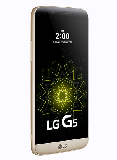 Vista frontal del SmartPhone LG G5