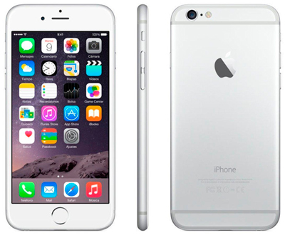 Varias vistas del Apple Iphone 6s de 16GB color plata