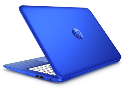 Vista trasera lateral del portátil HP Stream 13