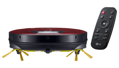 Vista frontal del robot Aspirador LG Hombot Square