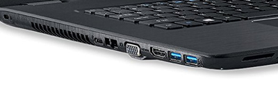 Detalle varios conectores del portátil Acer Aspire E5-774G-59PC