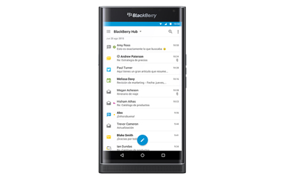 Aplicación Hub en BlackBerry Priv