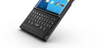 Detalle del teclado de la BlackBerry Priv