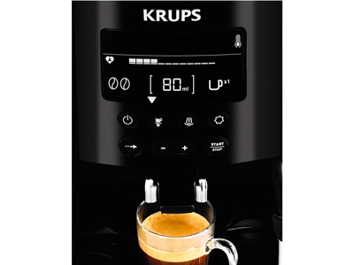 Detalle LCD y botones de la cafetera Krups EA8150