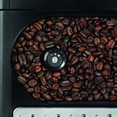 Detalle del molinillo de la cafetera Krups EA8150