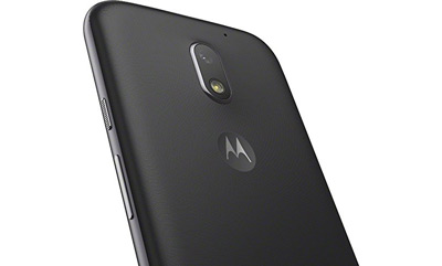 Detalle de la cámara trasera del SmartPhone Moto E 2016