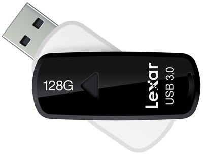 Sistema retráctil del pendrive Lexar JumpDrive S37 de 128GB
