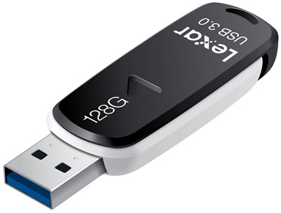 Vista general del pendrive Lexar JumpDrive S37 de 128GB