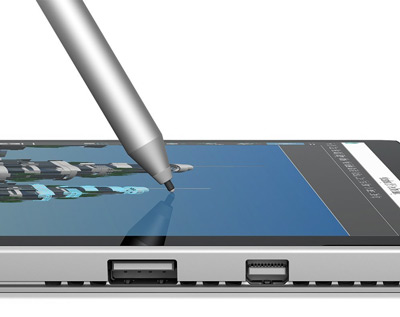 Detalle de uso del lápiz de la Surface Pro 4