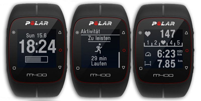 Distintas funciones del reloj de entrenamiento Polar M400