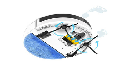 Vista inferior del robot aspirador ILIFE V3s