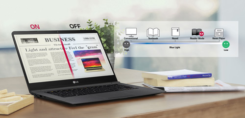 Modo Reader del portátil UltraSlim LG 14Z960