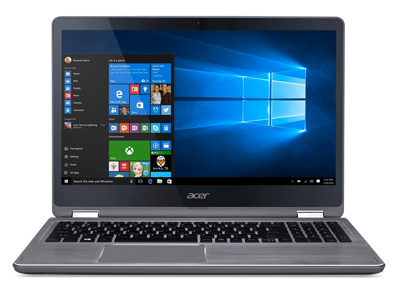 Vista general del portátil Acer Aspire R15-571T