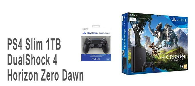 Pack PS4 Slim 1TB, DualShock 4 y Horizon Zero Dawn