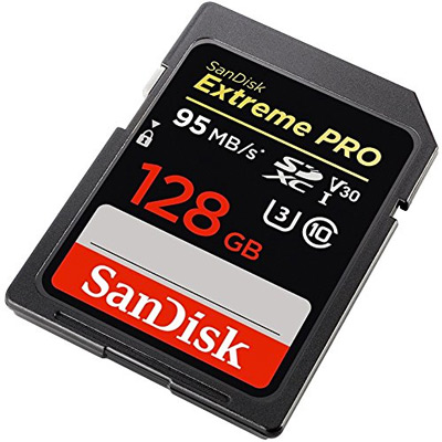Vista general de la tarjeta SanDisk Extreme PRO SDXC de 128GB