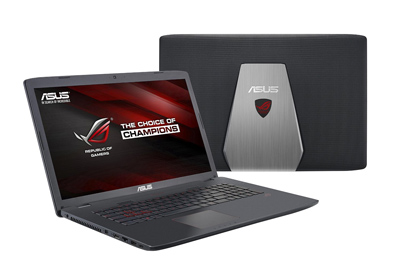 Vista general del portátil ASUS GL752VW