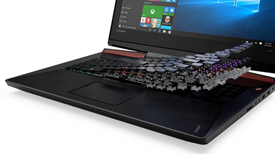 Detalle del teclado del portátil Lenovo Ideapad Y910