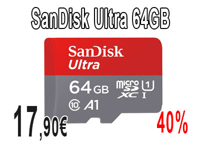 MicroSD SanDisk Ultra de 64GB