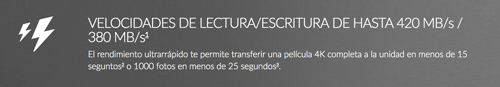 Pendrive SanDisk Extreme PRO de 256GB de alta velocidad