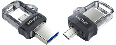 Vista general de la Memoria USB SanDisk Ultra Dual m3.0 de 128GB